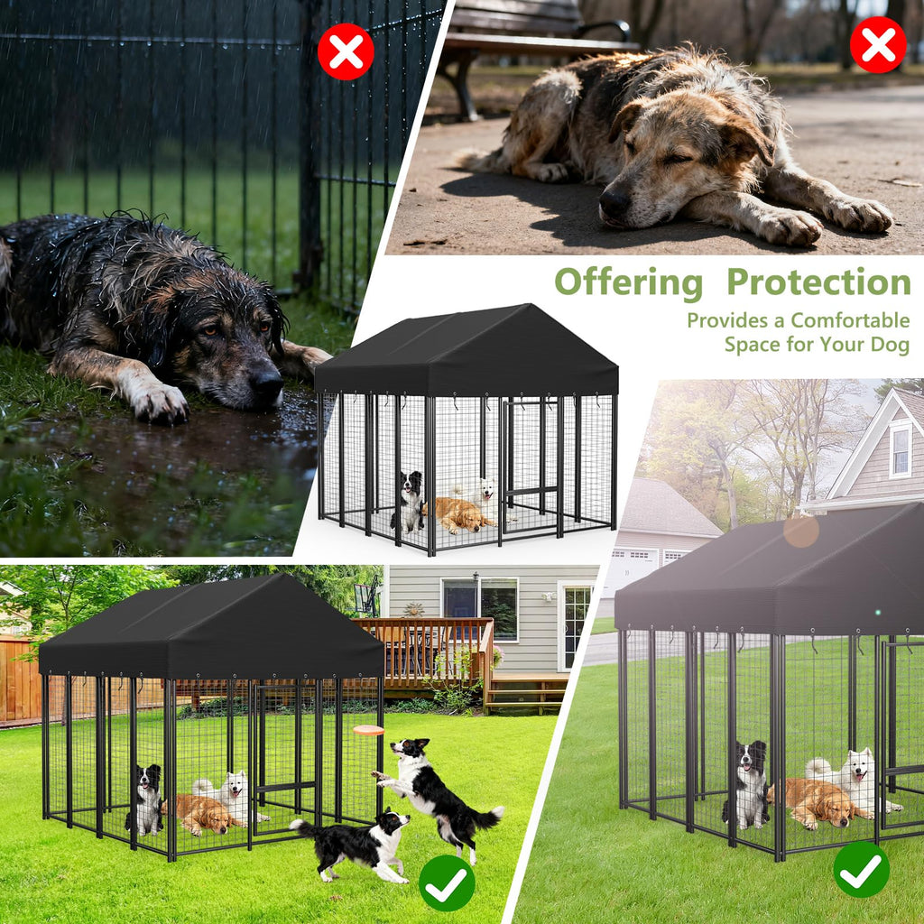 Heavy Duty Waterproof UV Resistant Dog Kennel Cover I3121