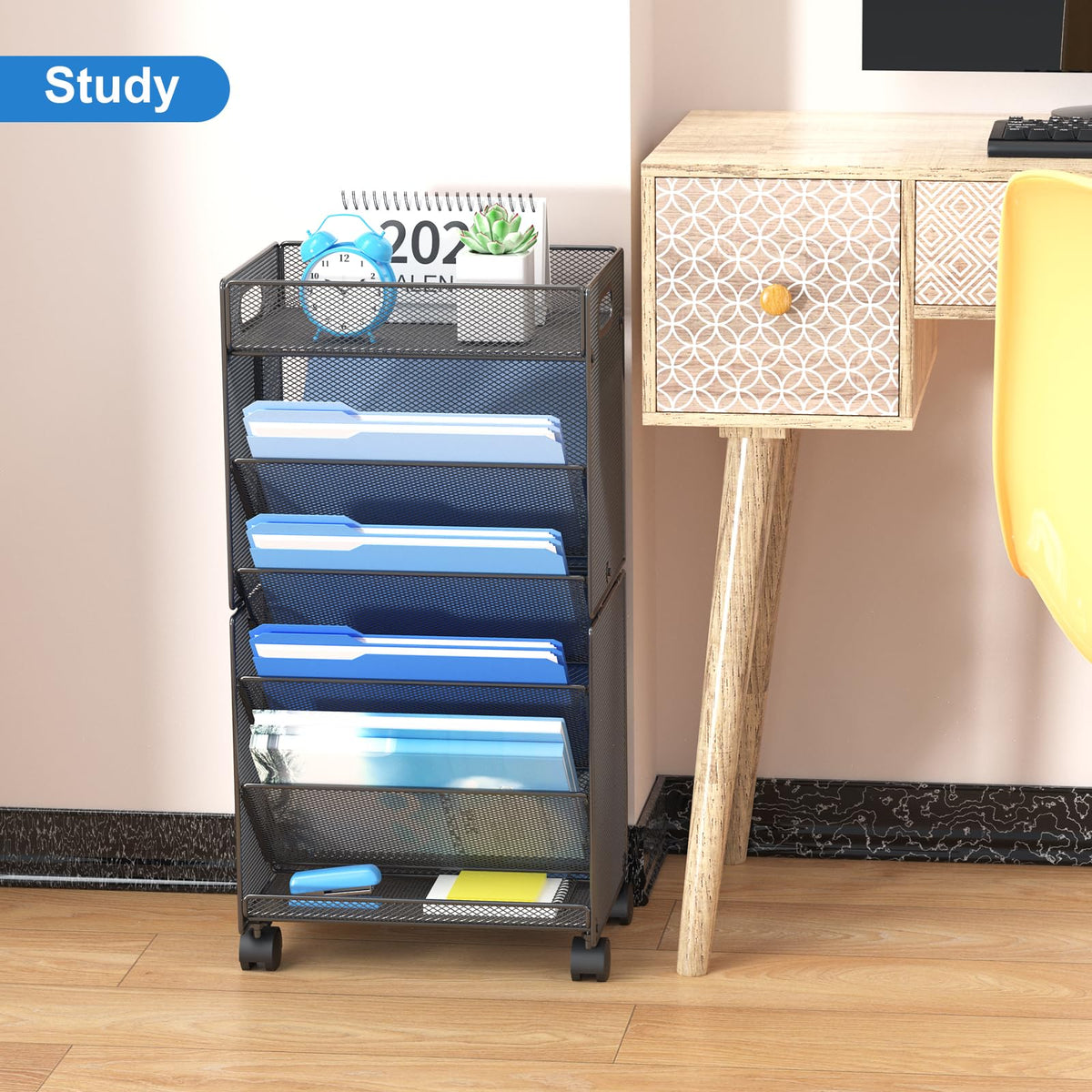 10-Tier Rolling File Cart C301