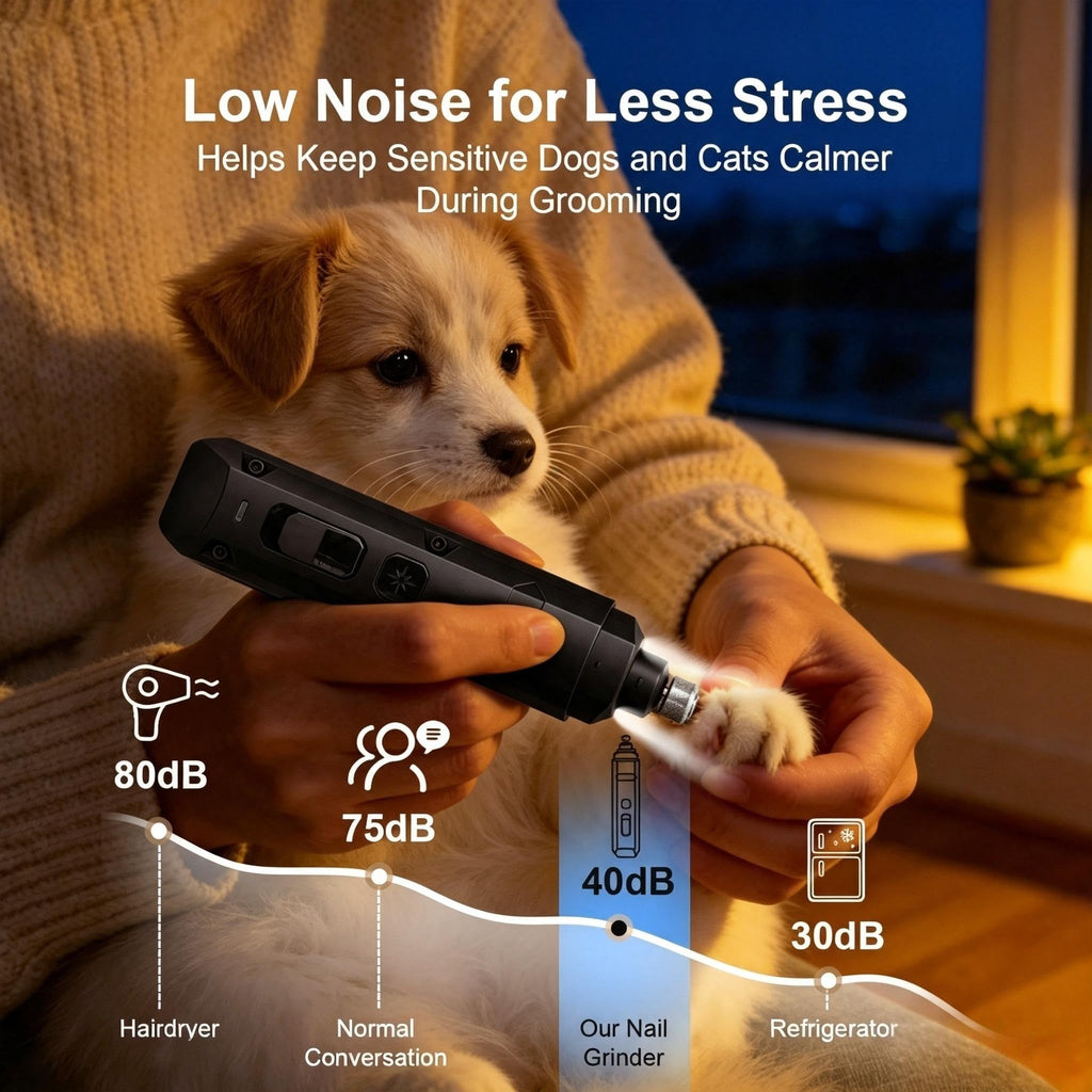 Dog Nail Grinder Silent Cordless Grooming N50651