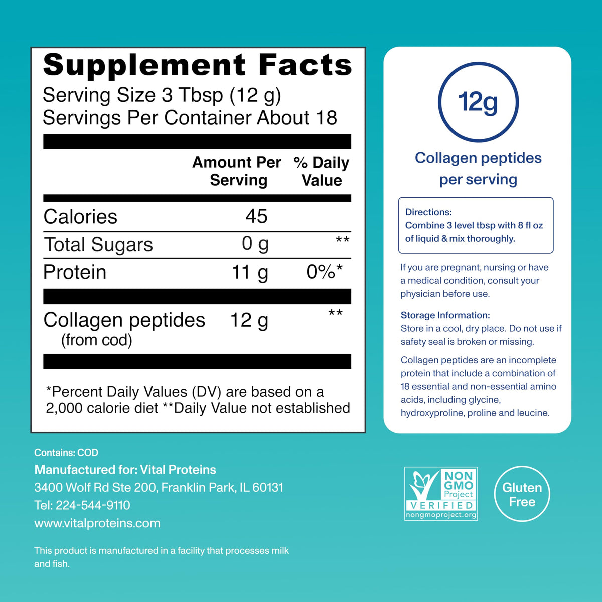 Marine Collagen Peptides Powder 7.8oz B79774