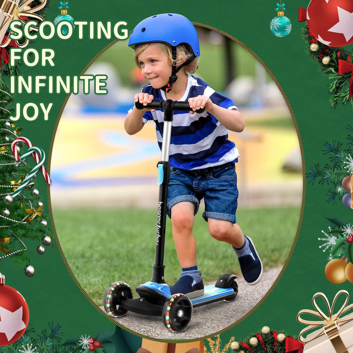 3 Wheel Scooter with 4 Adjustable Height C34257