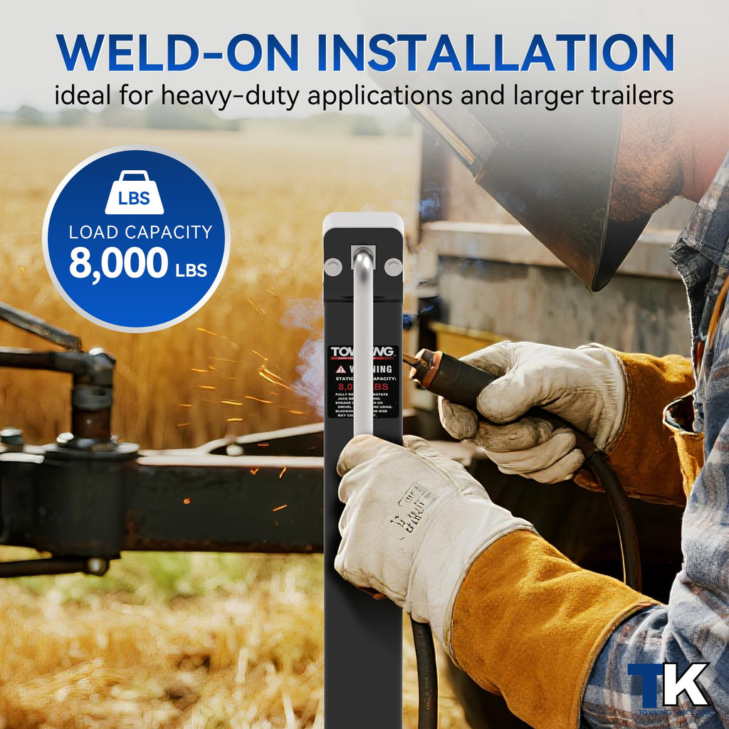 15" Lift Heavy Duty Weld On Trailer Jack E998