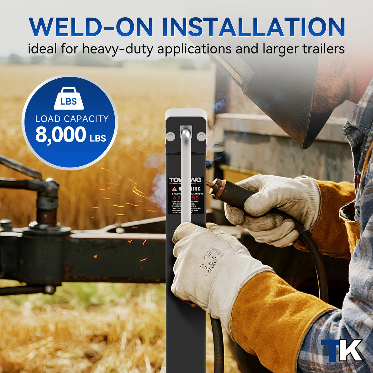 15" Lift Heavy Duty Weld On Trailer Jack E998