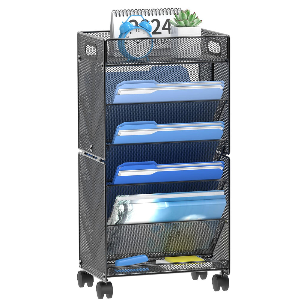 10-Tier Rolling File Cart C301