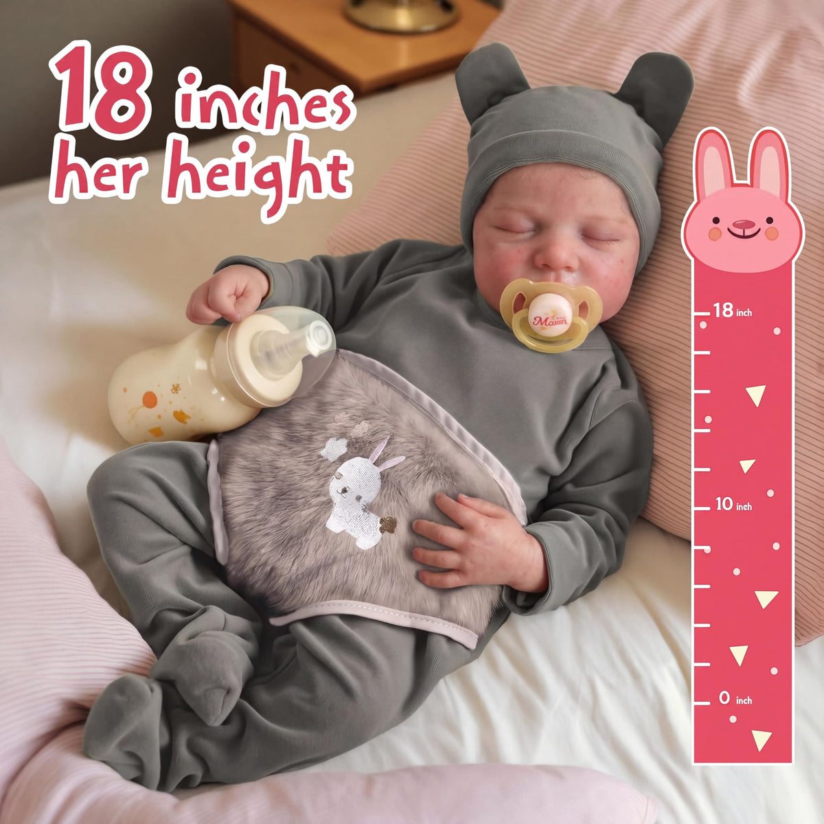 20 Inch Realistic Newborn Baby Doll with Poseable Body F177