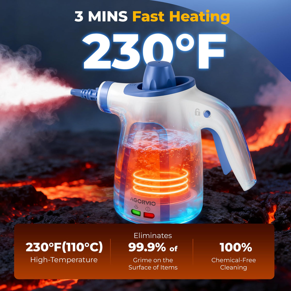 Handheld Steam Cleaner with 11 Accessories J8499
