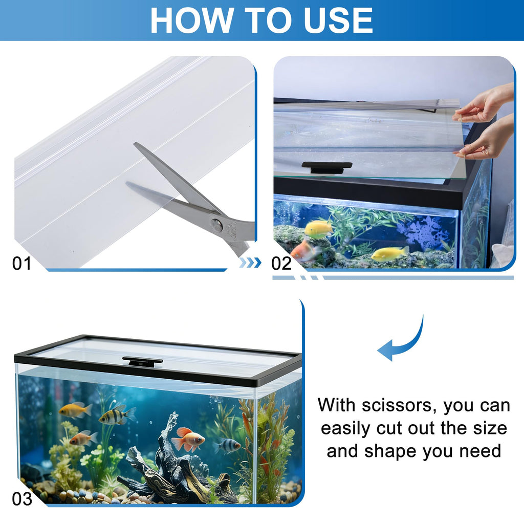 Clear Tempered Glass Aquarium Lid U11573