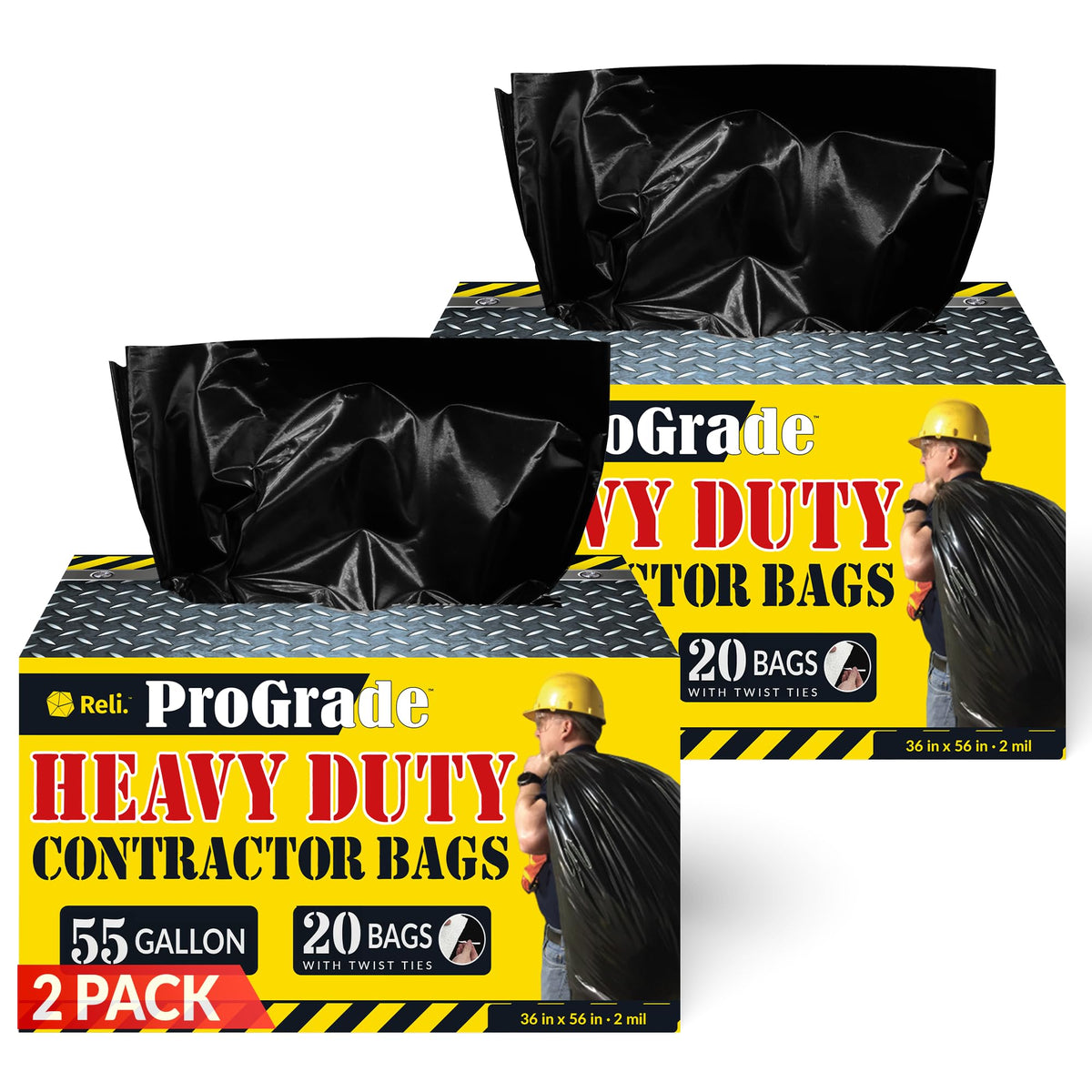 55 Gallon Heavy Duty Garbage Bags V3943