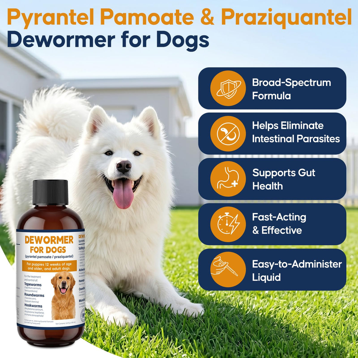 Dog and Puppy Oral Liquid Dewormer 100ml K272