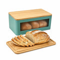 Wooden Bread Box with Cutting Board V2927
