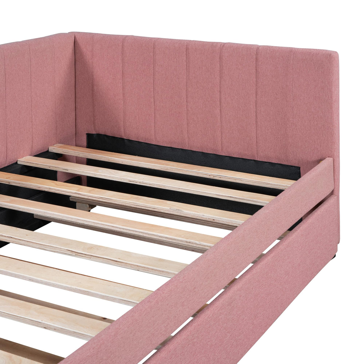 Twin Size Linen Upholstered Daybed with Trundle F530