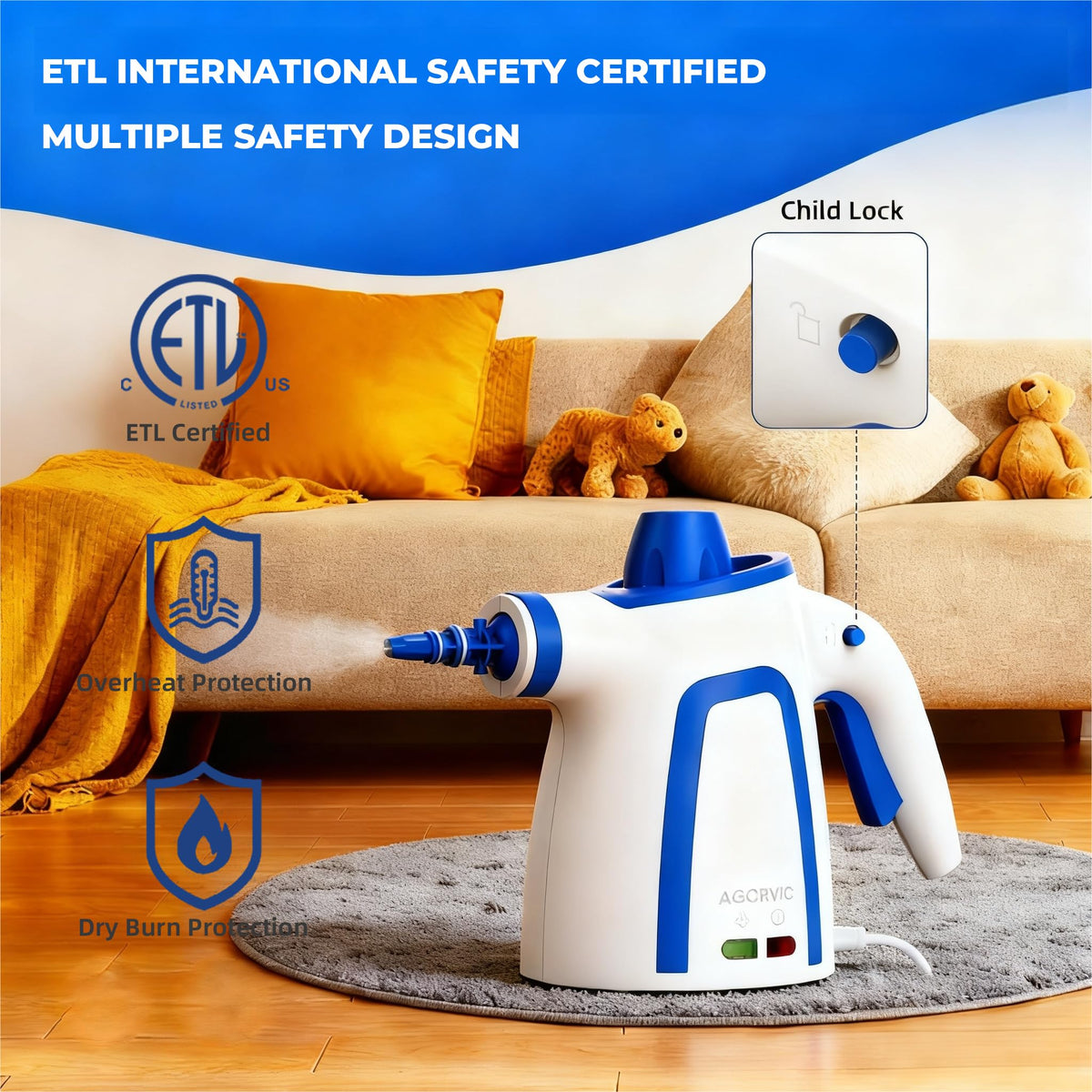 Handheld Steam Cleaner with 11 Accessories J8499
