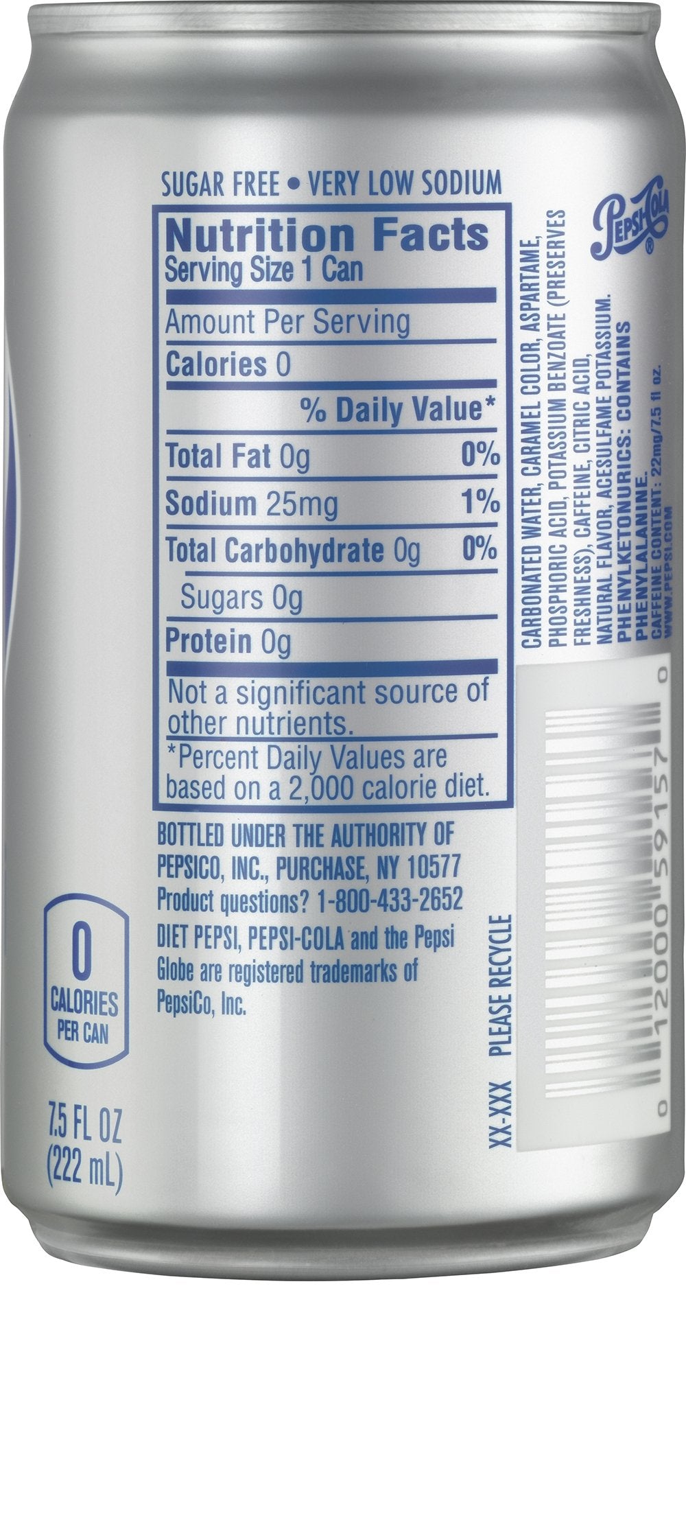 Diet Pepsi 7.5 Fl Oz Mini Cans 24 Pack K76826
