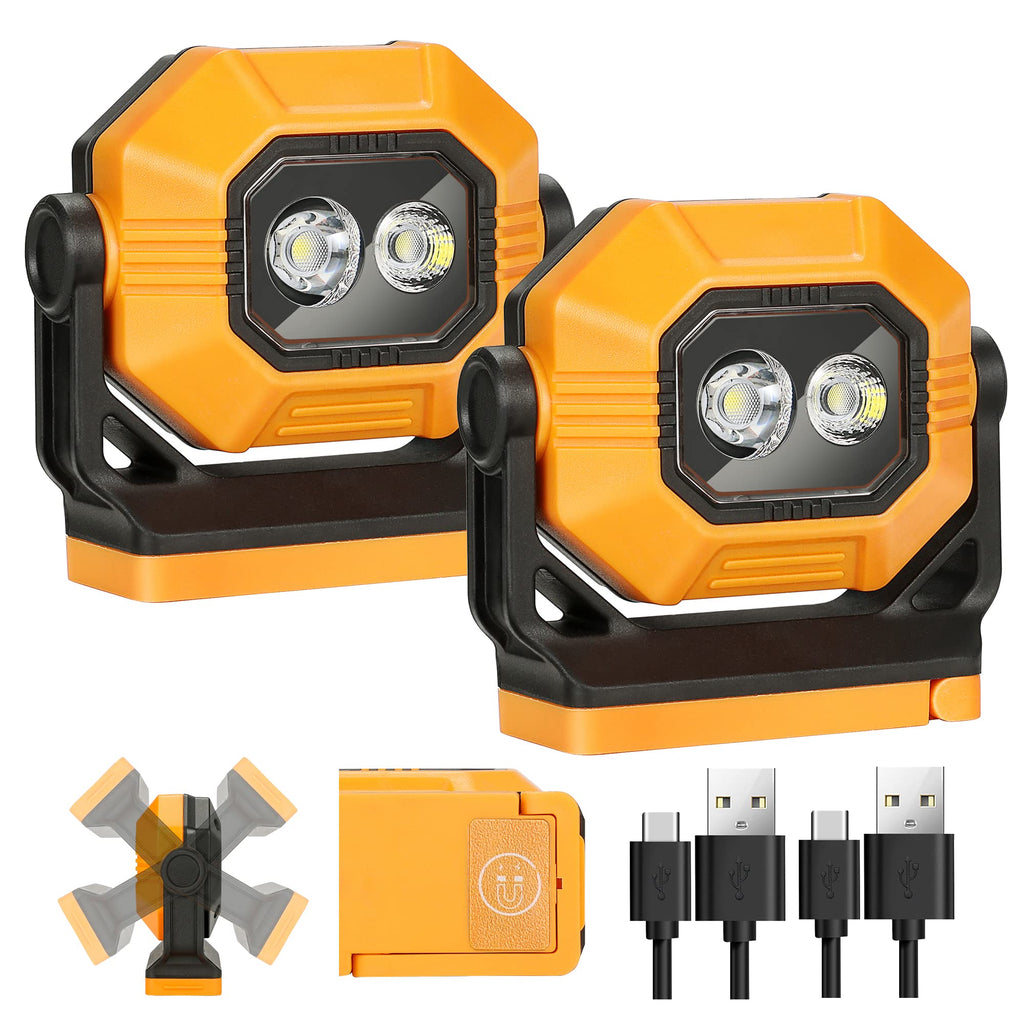 Rechargeable Magnetic Work Light 2 Pack O574630