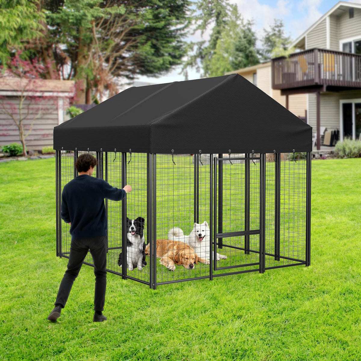 Heavy Duty Waterproof UV Resistant Dog Kennel Cover I3121