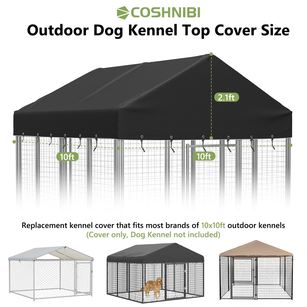 Heavy Duty Waterproof UV Resistant Dog Kennel Cover I3121