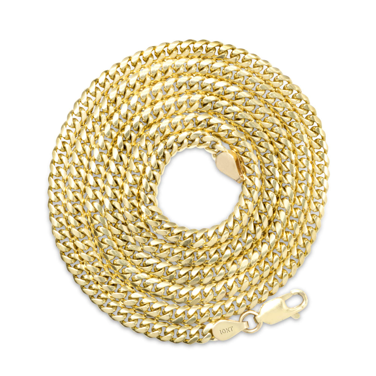 10k Yellow Gold Cuban Link Chain Necklace S737