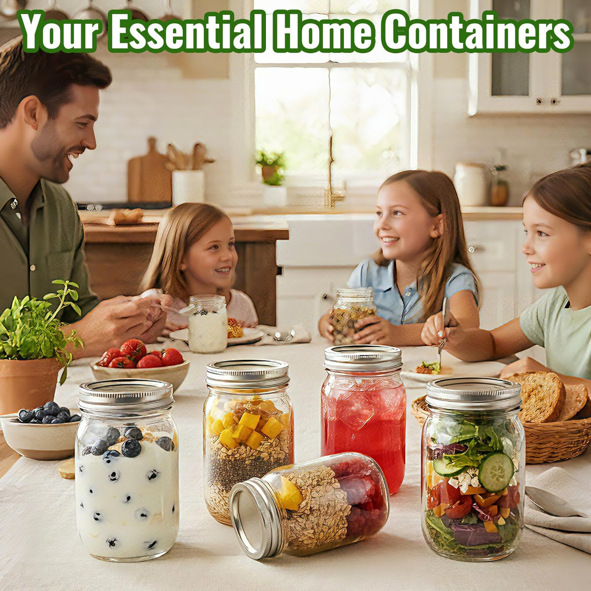 12 oz Mason Jars with Lids 20 Pack V186