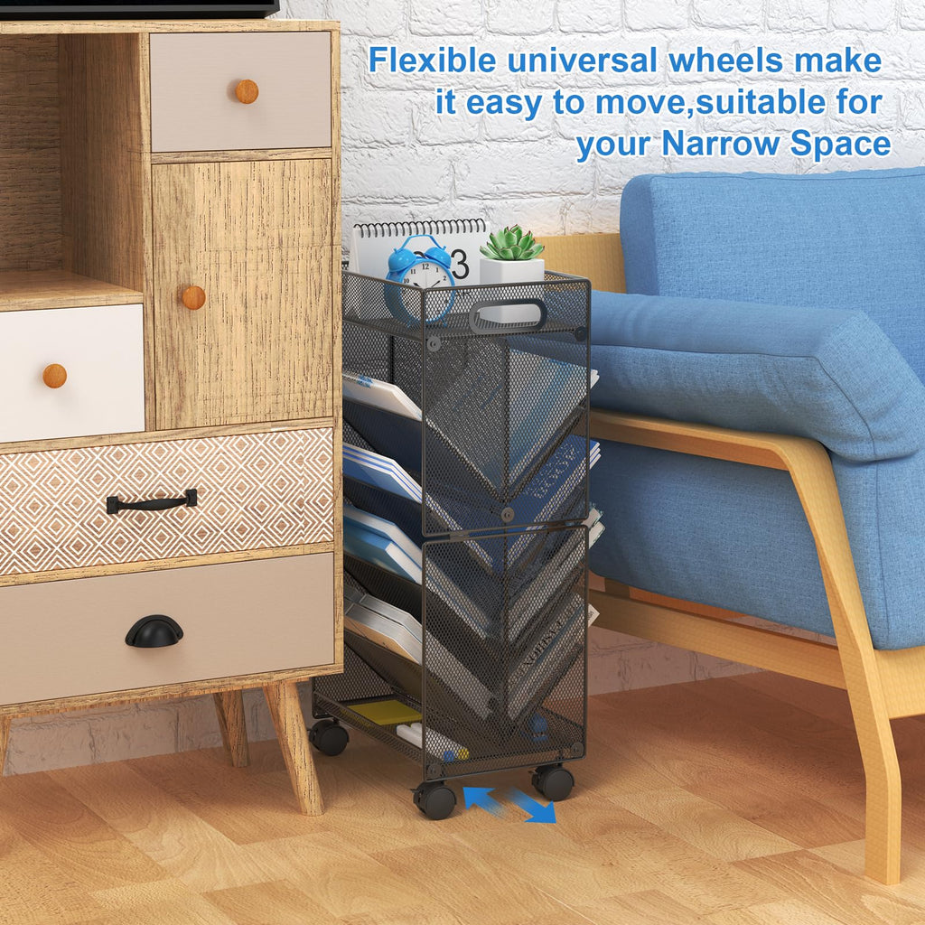 10-Tier Rolling File Cart C301