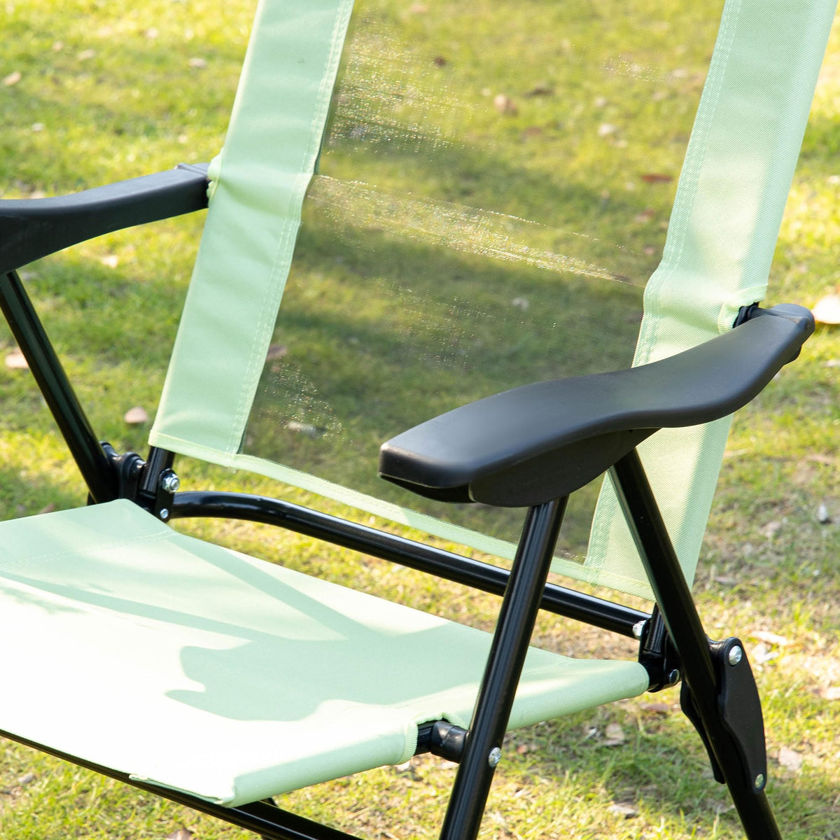 Folding Patio Dining Chairs Set of 2 Green P330343