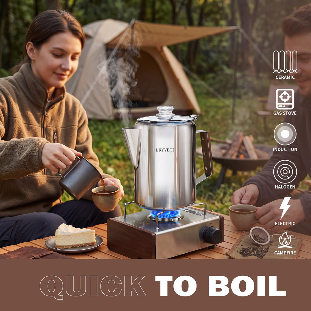 Stainless Steel 9 Cup Coffee Percolator G12269