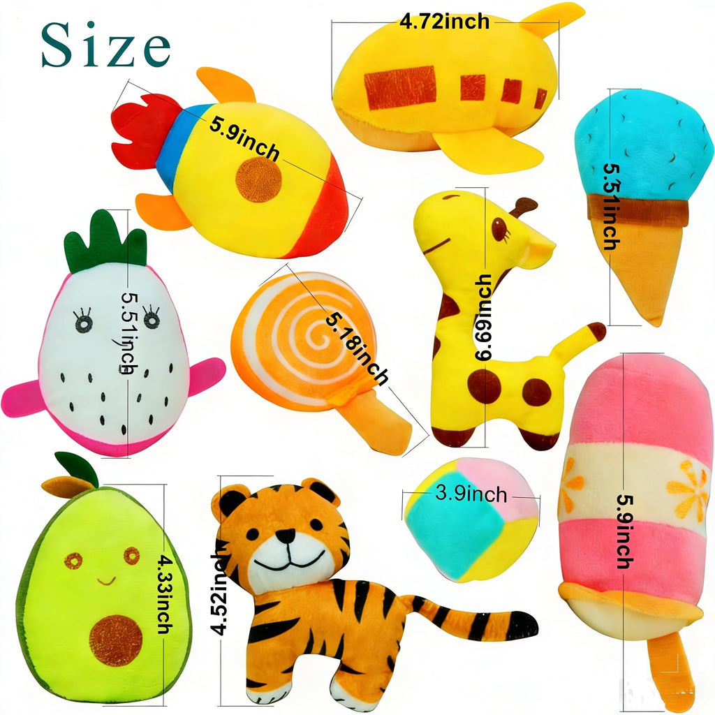 30 Pack Plush Squeaky Dog Toys M5416
