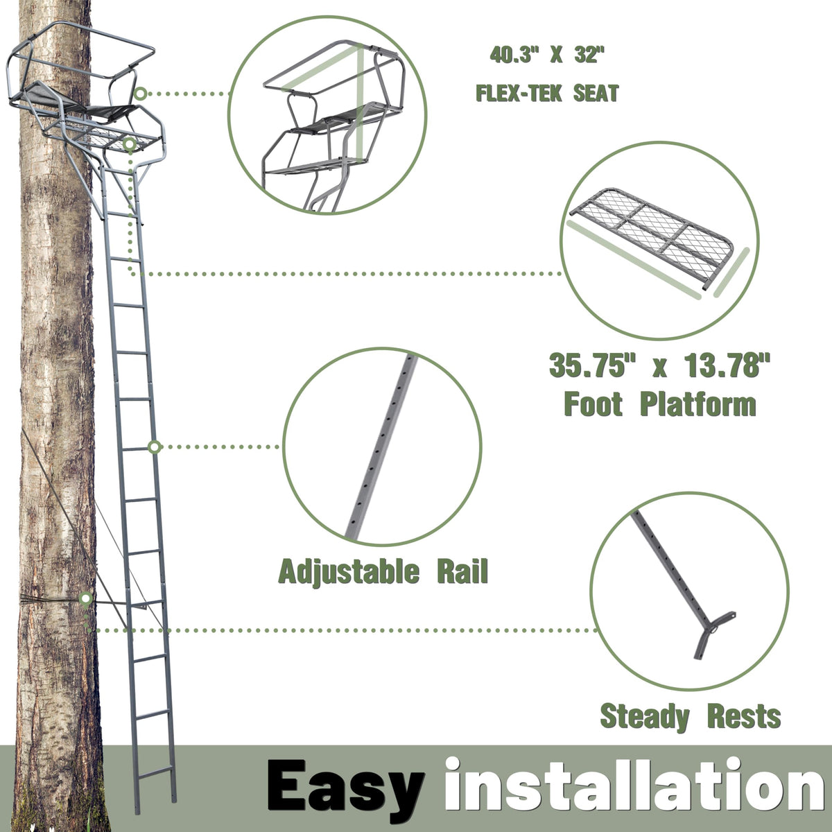 2-Man Ladder Tree Stand I1290