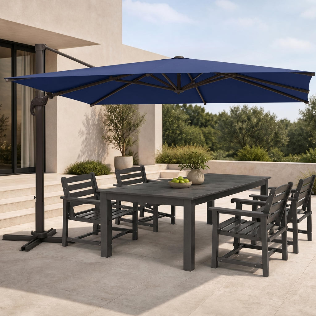 Large Square Cantilever Patio Umbrella with Aluminum Pole F66376