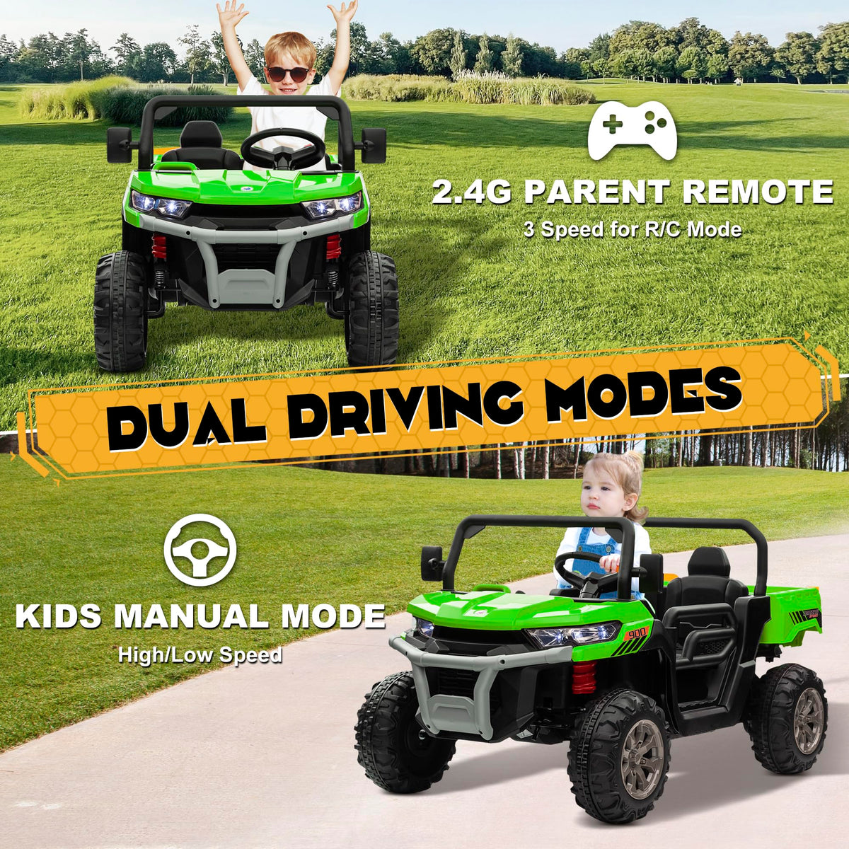 24V 4WD Ride on Car Dump Truck W94219