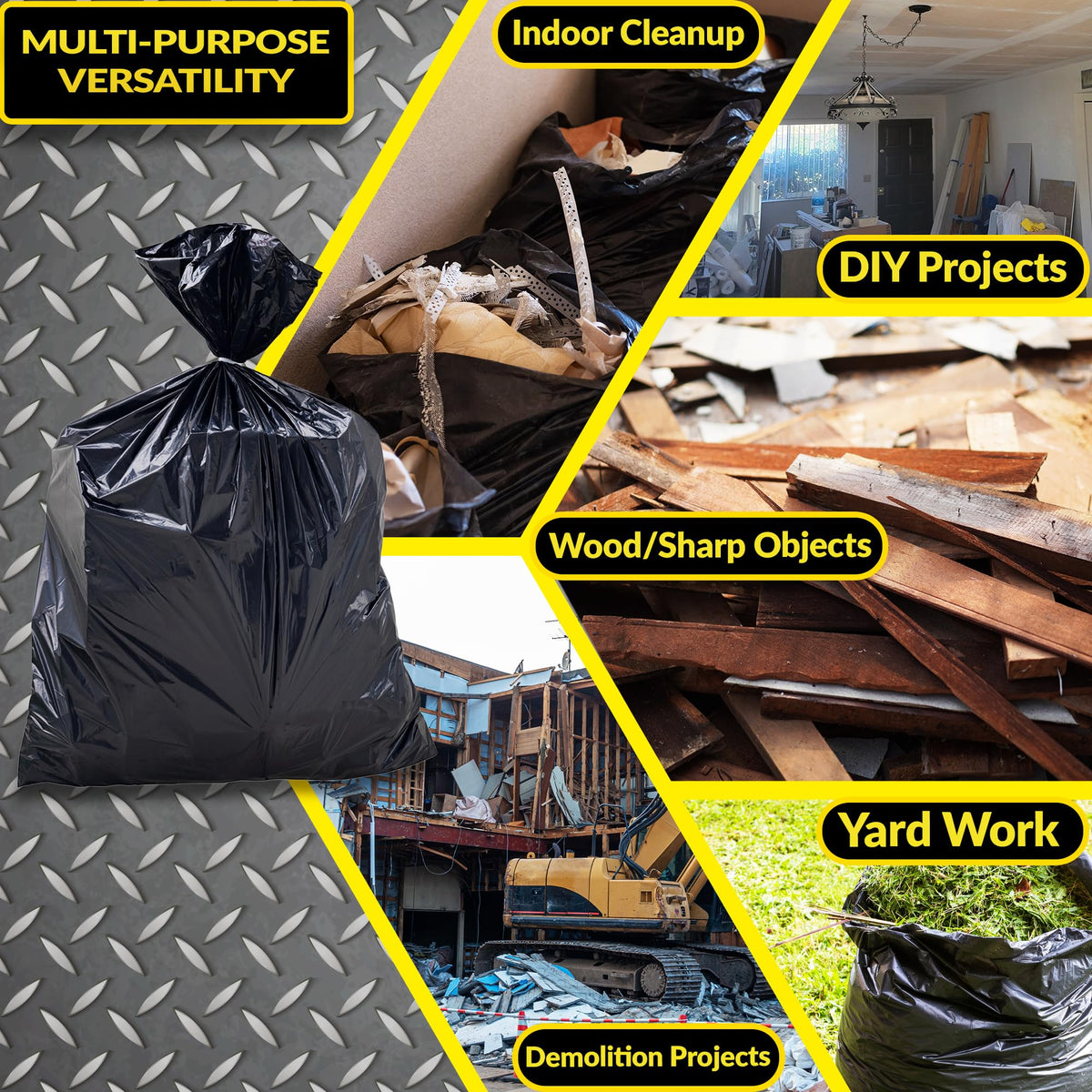 55 Gallon Heavy Duty Garbage Bags V3943