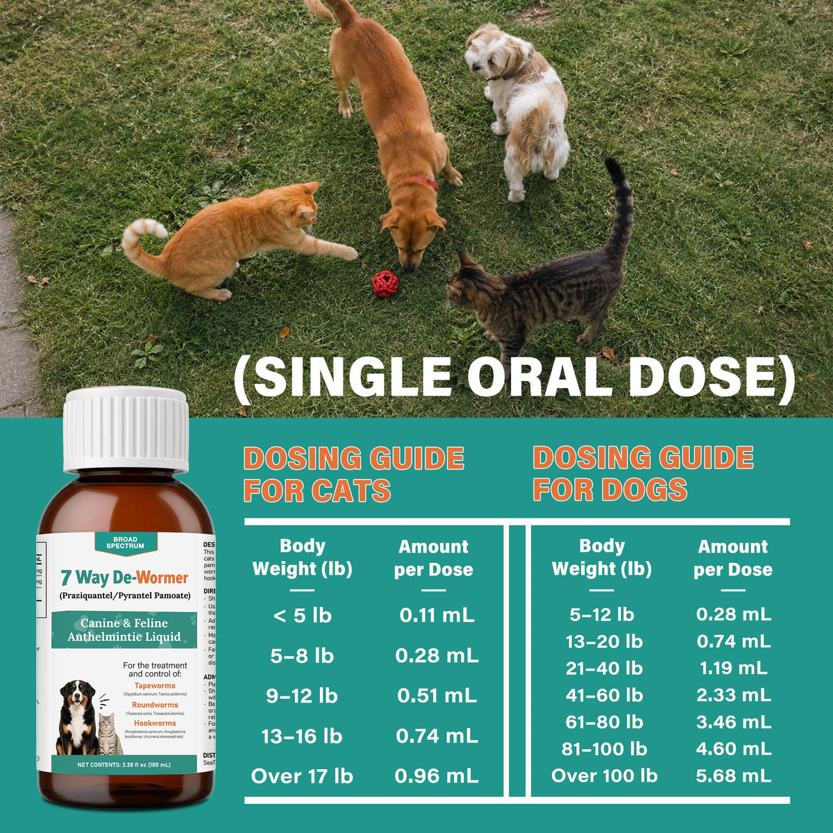 Dewormer for Dogs and Cats 3.38 fl oz A87953