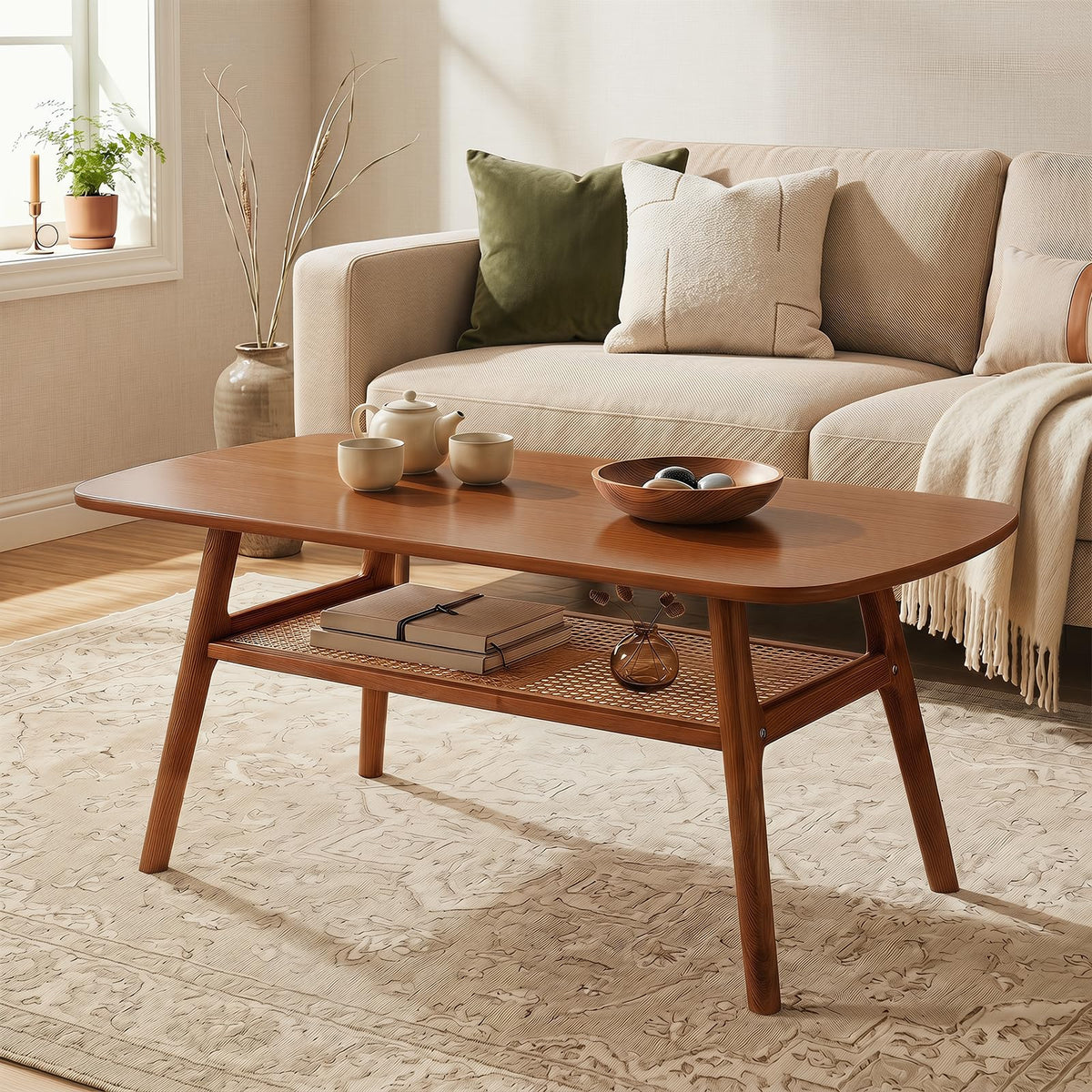 Rattan Wood Coffee Table C566479